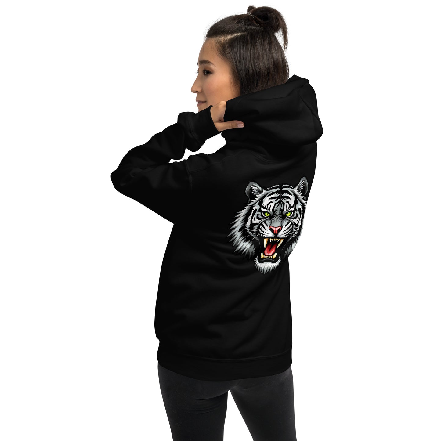Unisex Black and white tiger crewneck classic Hoodie