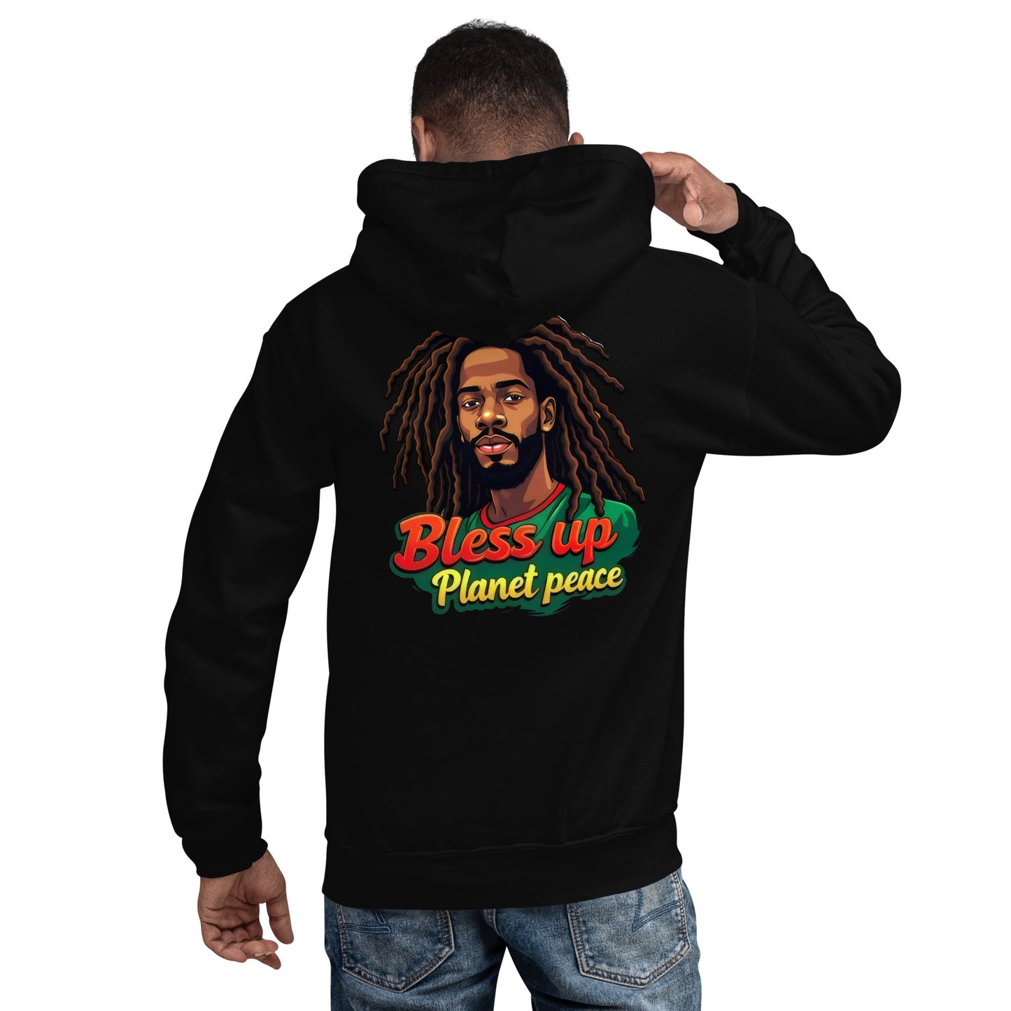 Unisex bless up Planet piece Hoodie