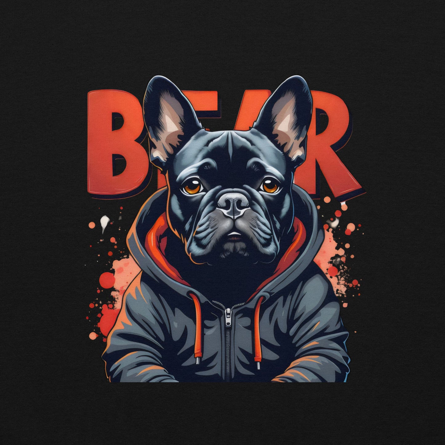 Unisex Bear Dog French bulldog classic Hoodie
