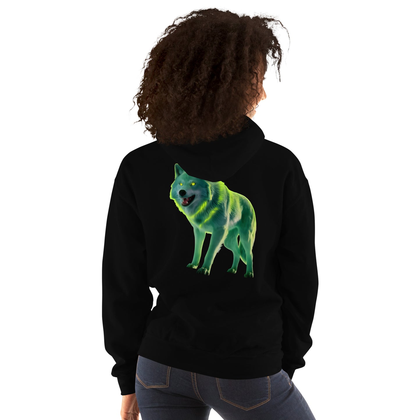 Unisex glowing eyed Wolf Hoodie