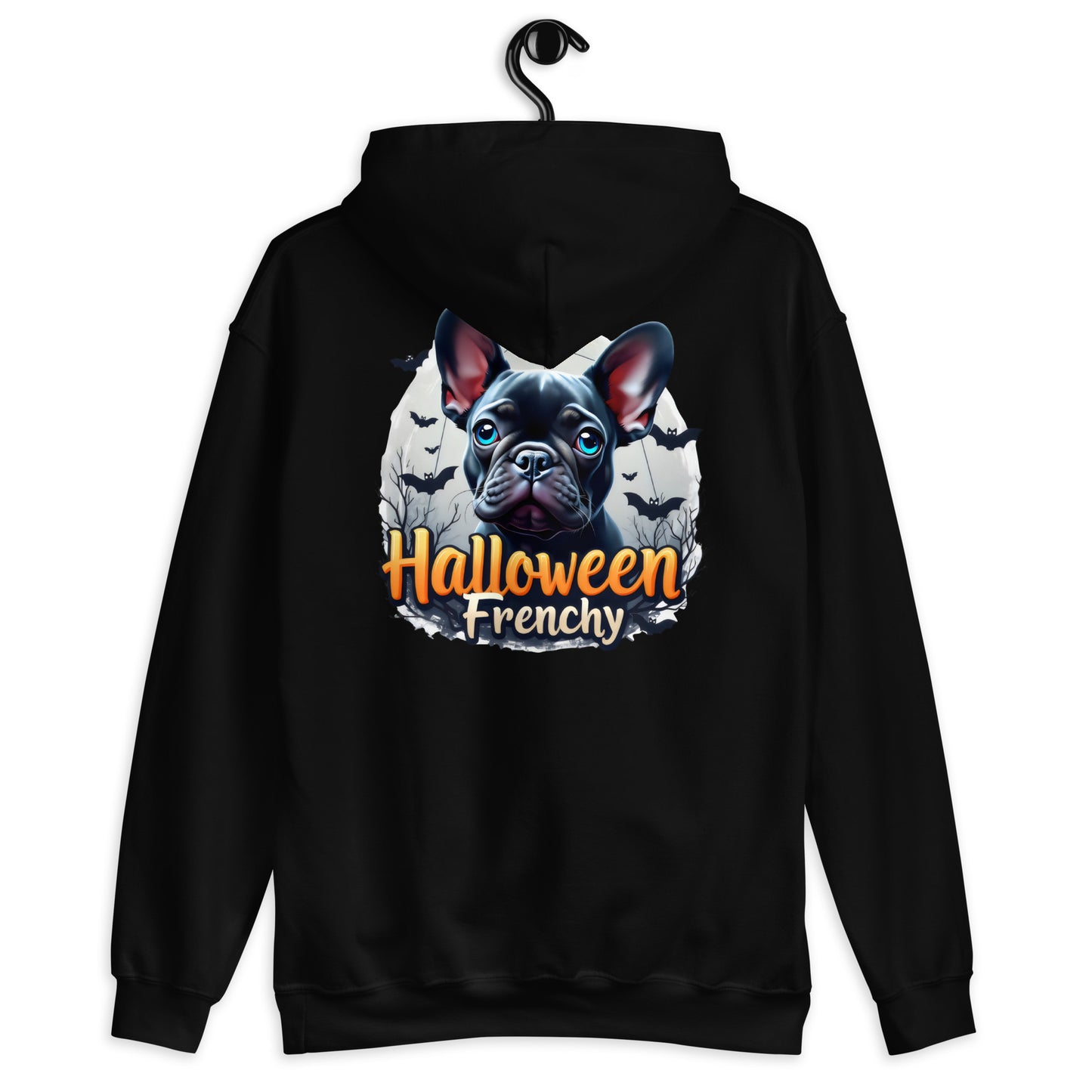 Unisex Halloween French bulldog twin print heavy Hoodie