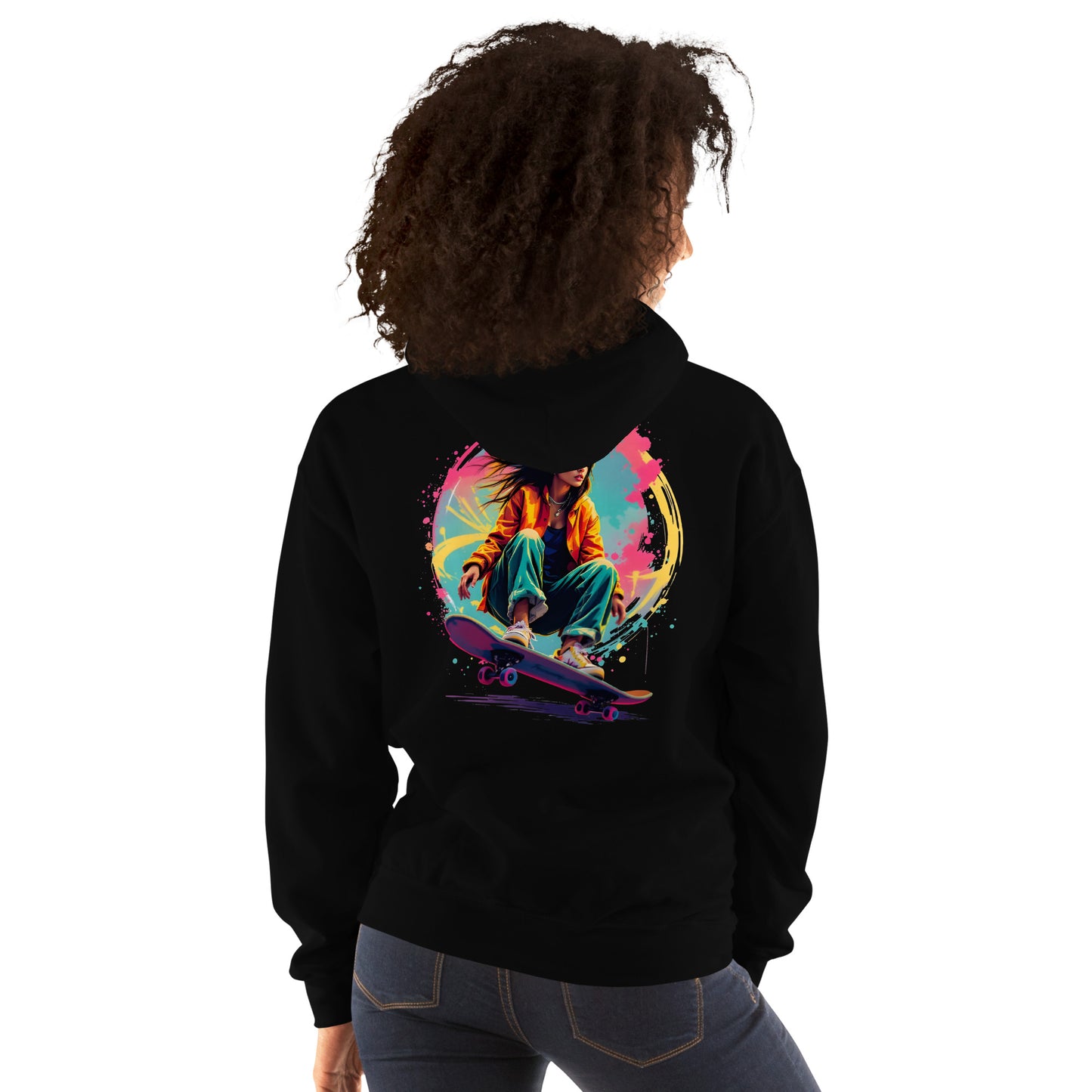Unisex Skateboard street chick Hoodie