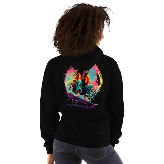 Unisex Skateboard street chick Hoodie