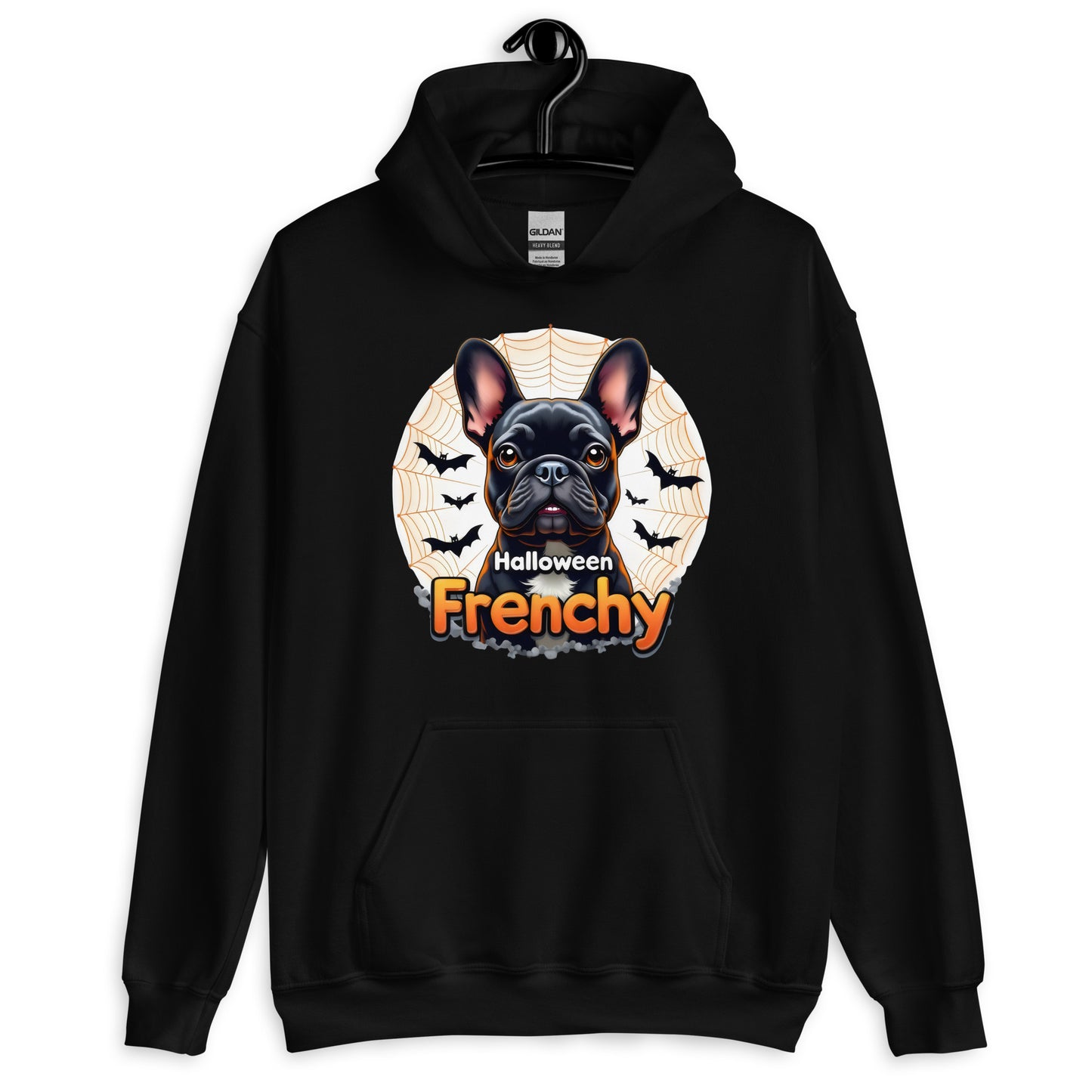Unisex Halloween French bulldog twin print heavy Hoodie