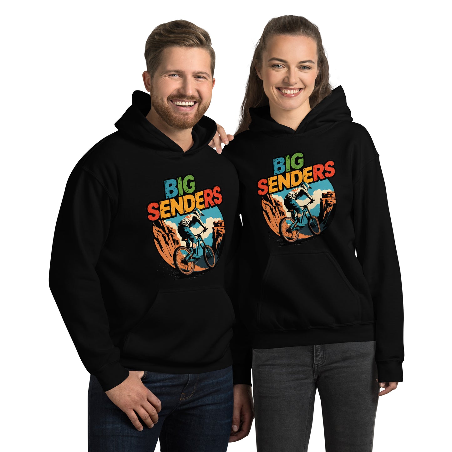 Unisex Box style E-bike riders Canyon Hoodie