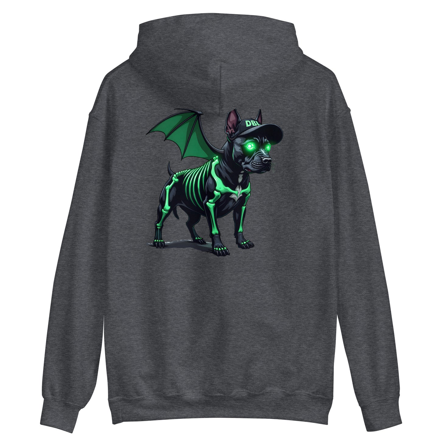 Unisex Zombie Green Bat dog Hoodie