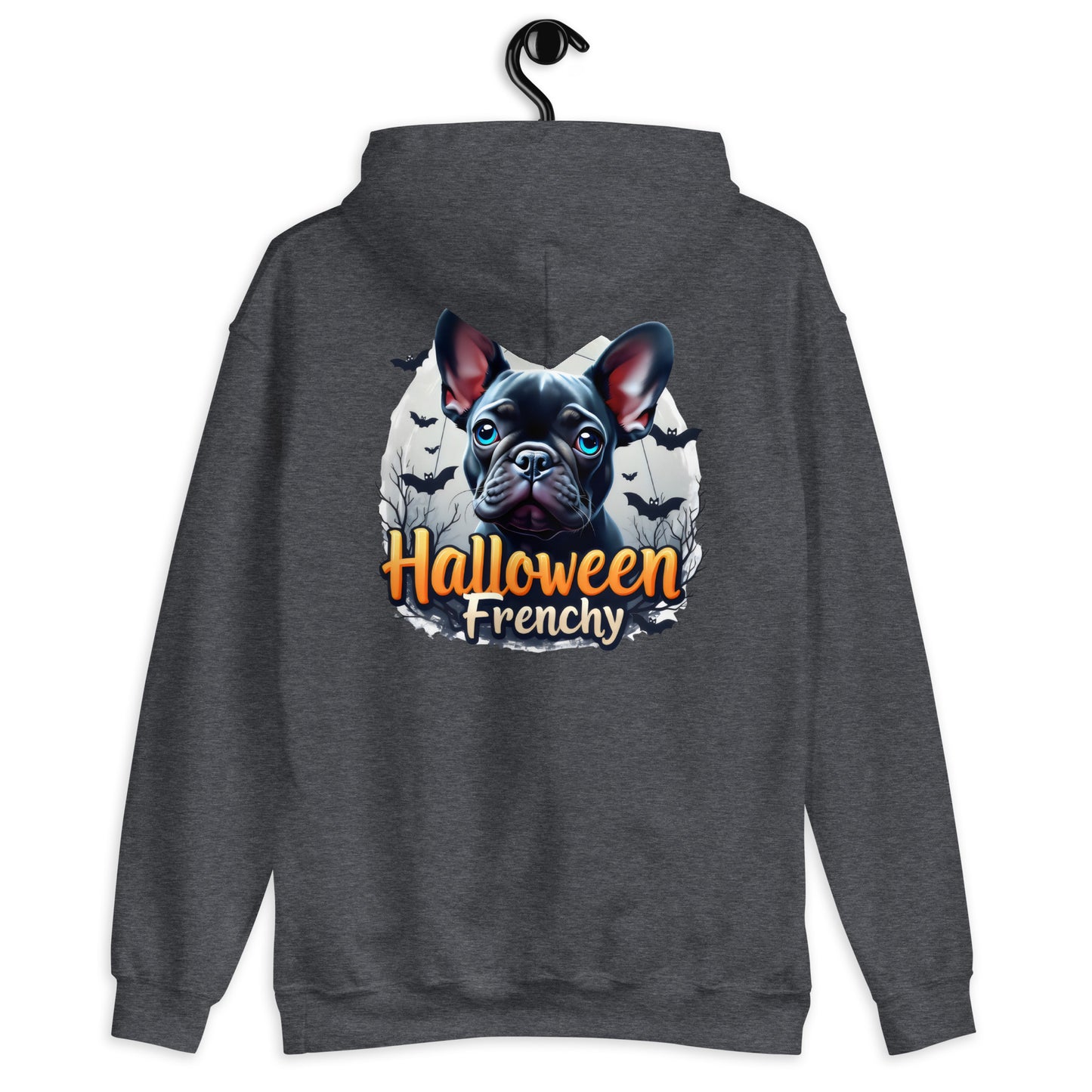 Unisex Halloween French bulldog twin print heavy Hoodie