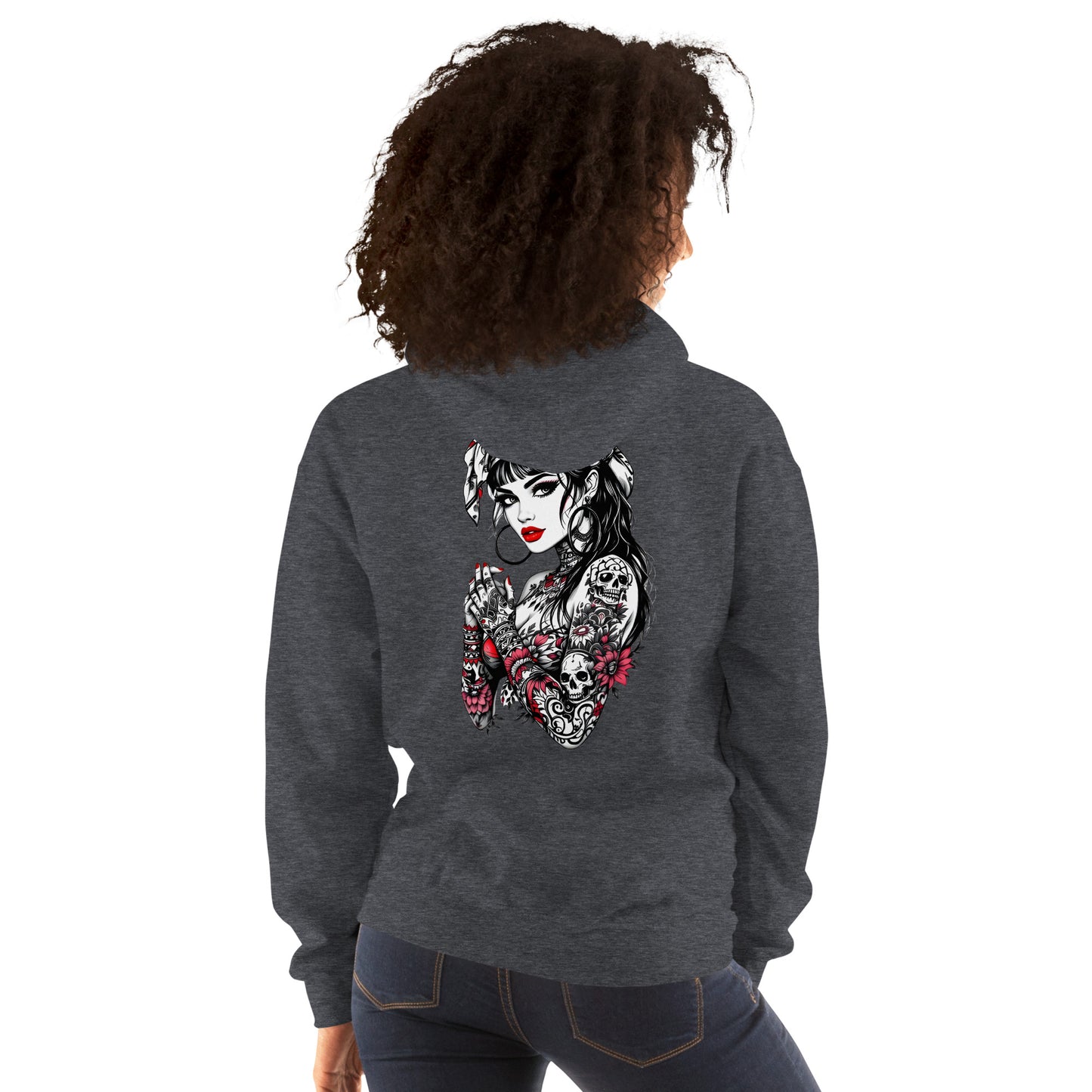 Unisex Cool looking Gypsy girl Short-Sleeve Hoodie