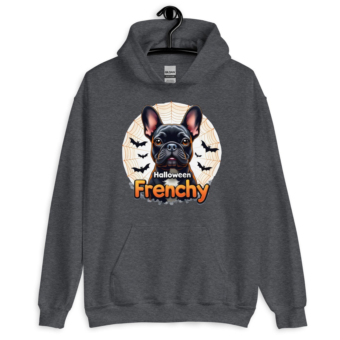 Unisex Halloween French bulldog twin print heavy Hoodie