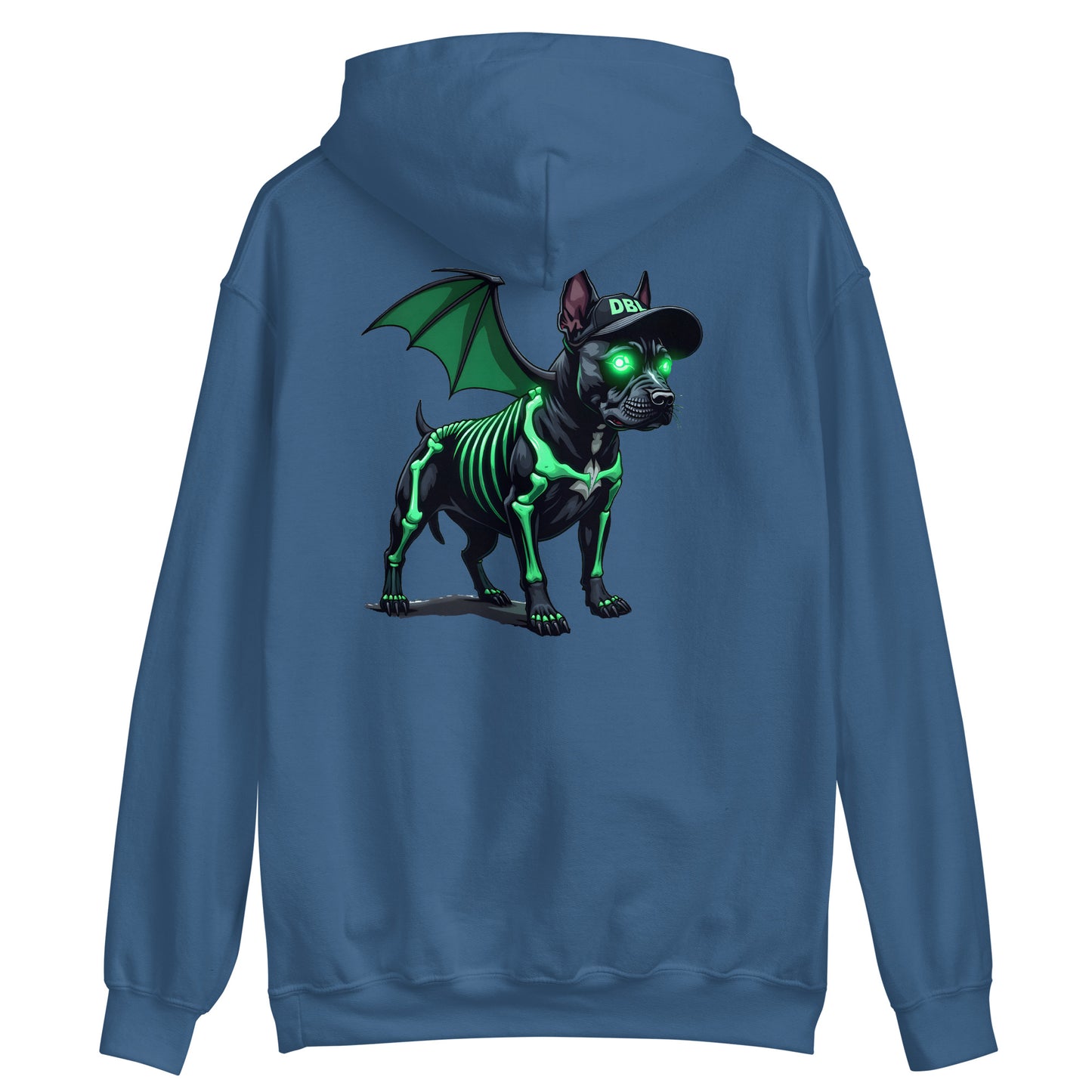 Unisex Zombie Green Bat dog Hoodie