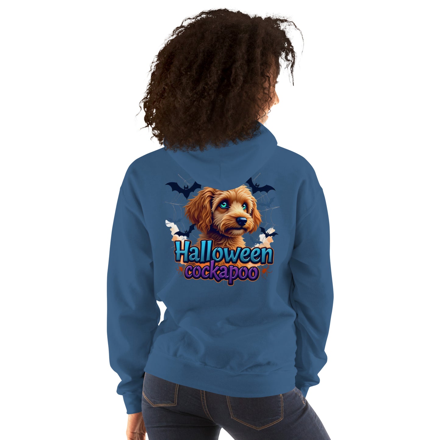 Unisex Halloween cockapoo blue eyed series 2 Hoodie