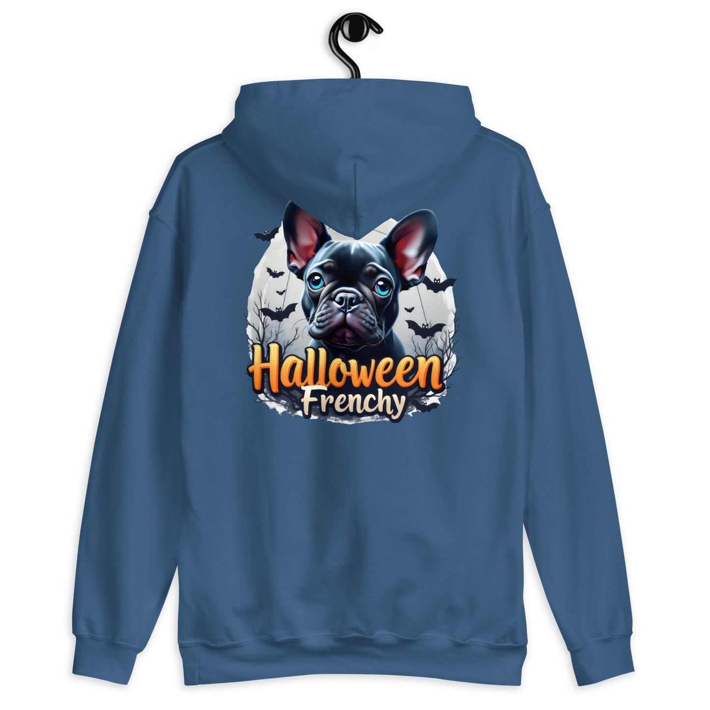 Unisex Halloween French bulldog twin print heavy Hoodie