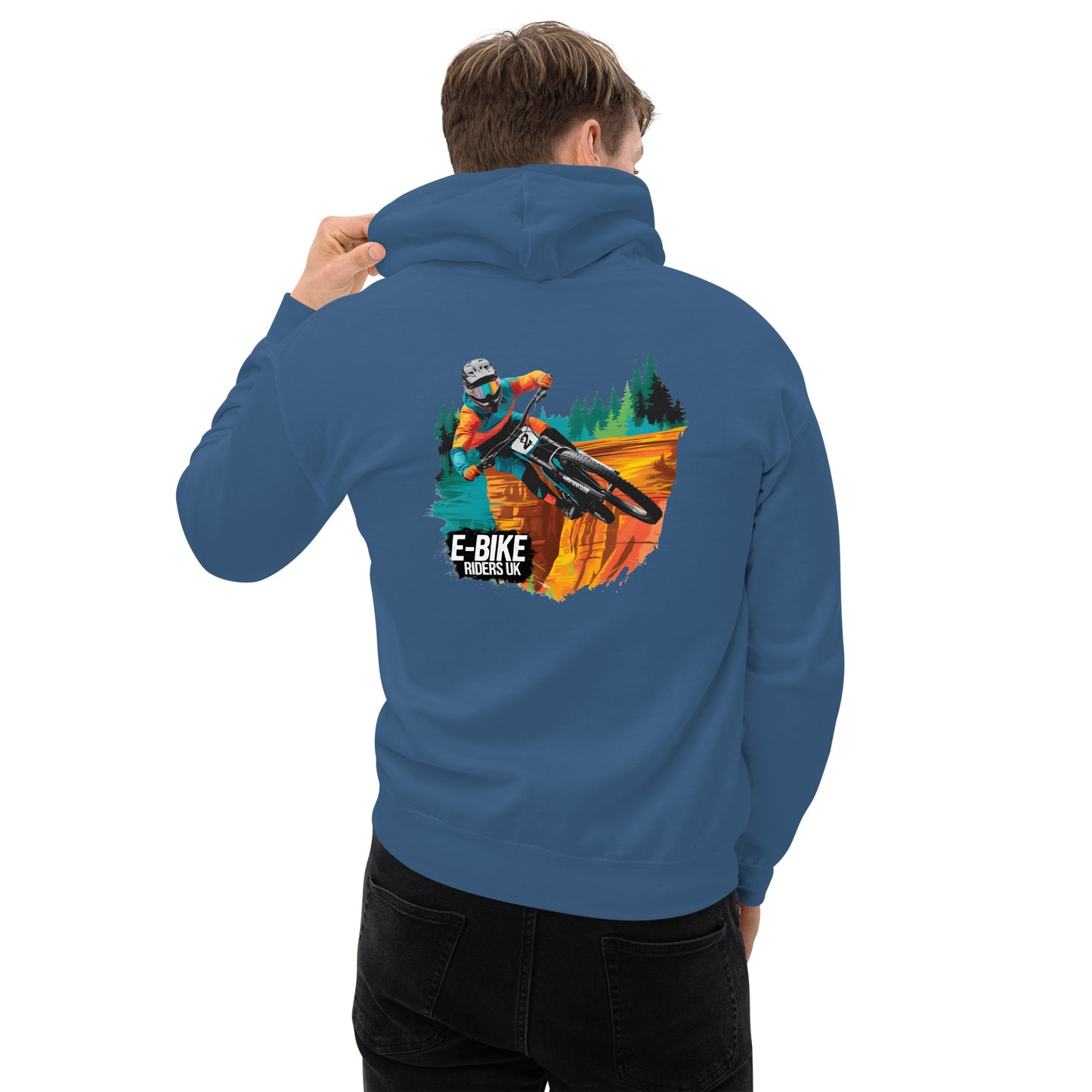 Unisex E-bike riders U K Hoodie
