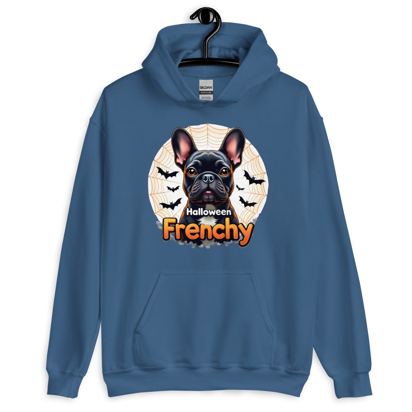 Unisex Halloween French bulldog twin print heavy Hoodie