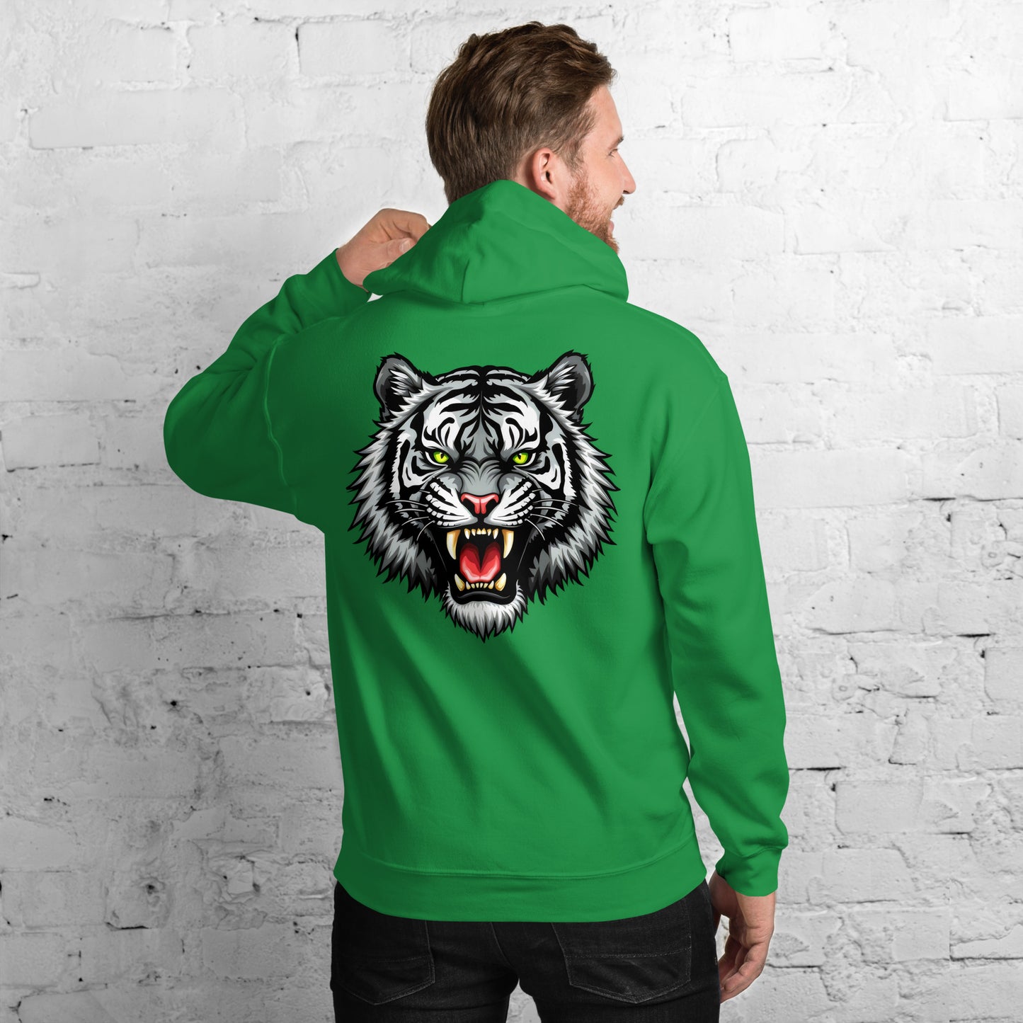 Unisex Black and white tiger crewneck classic Hoodie