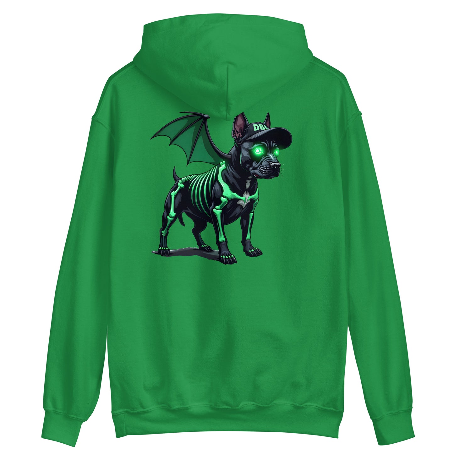 Unisex Zombie Green Bat dog Hoodie