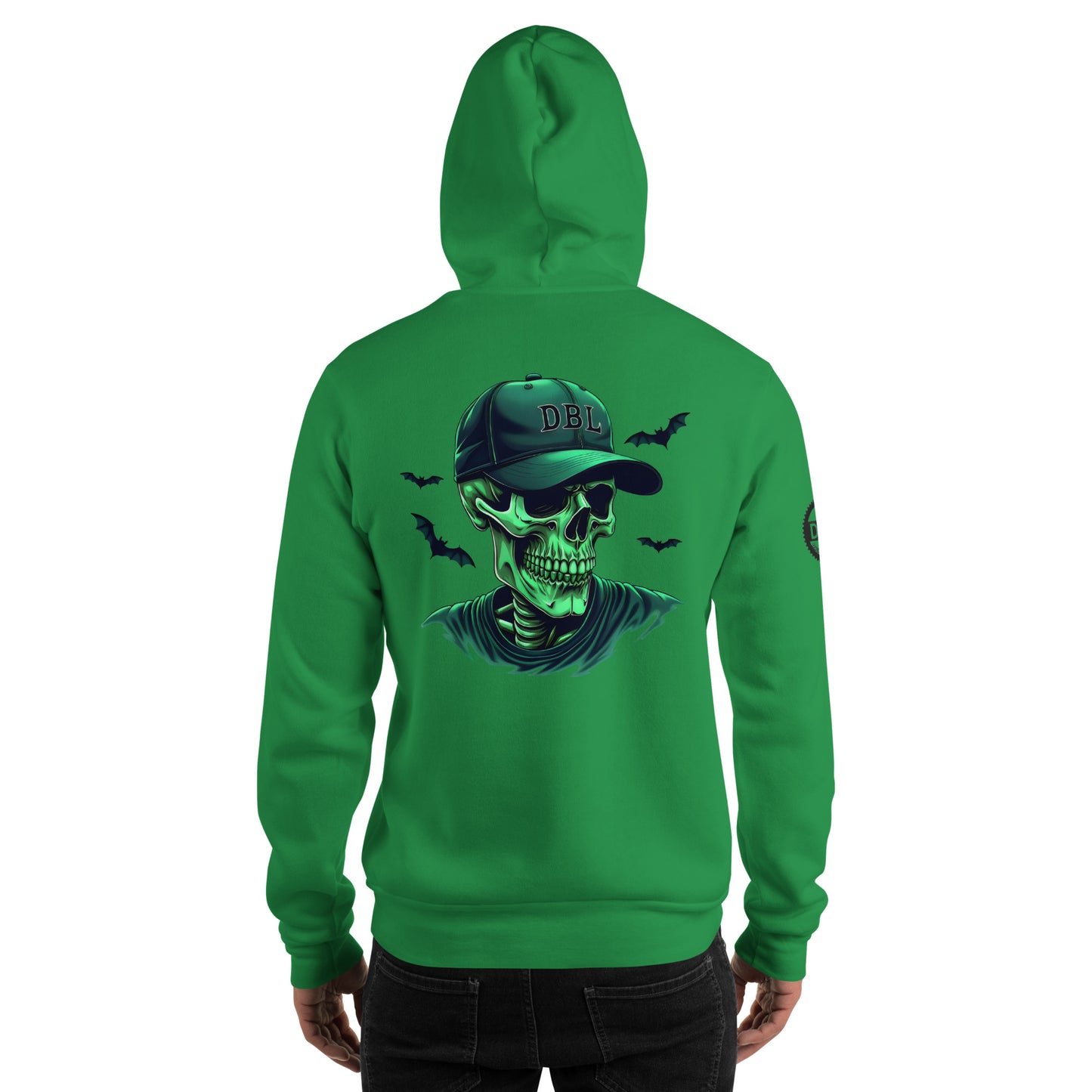 Unisex High definition luminous skull classic Hoodie