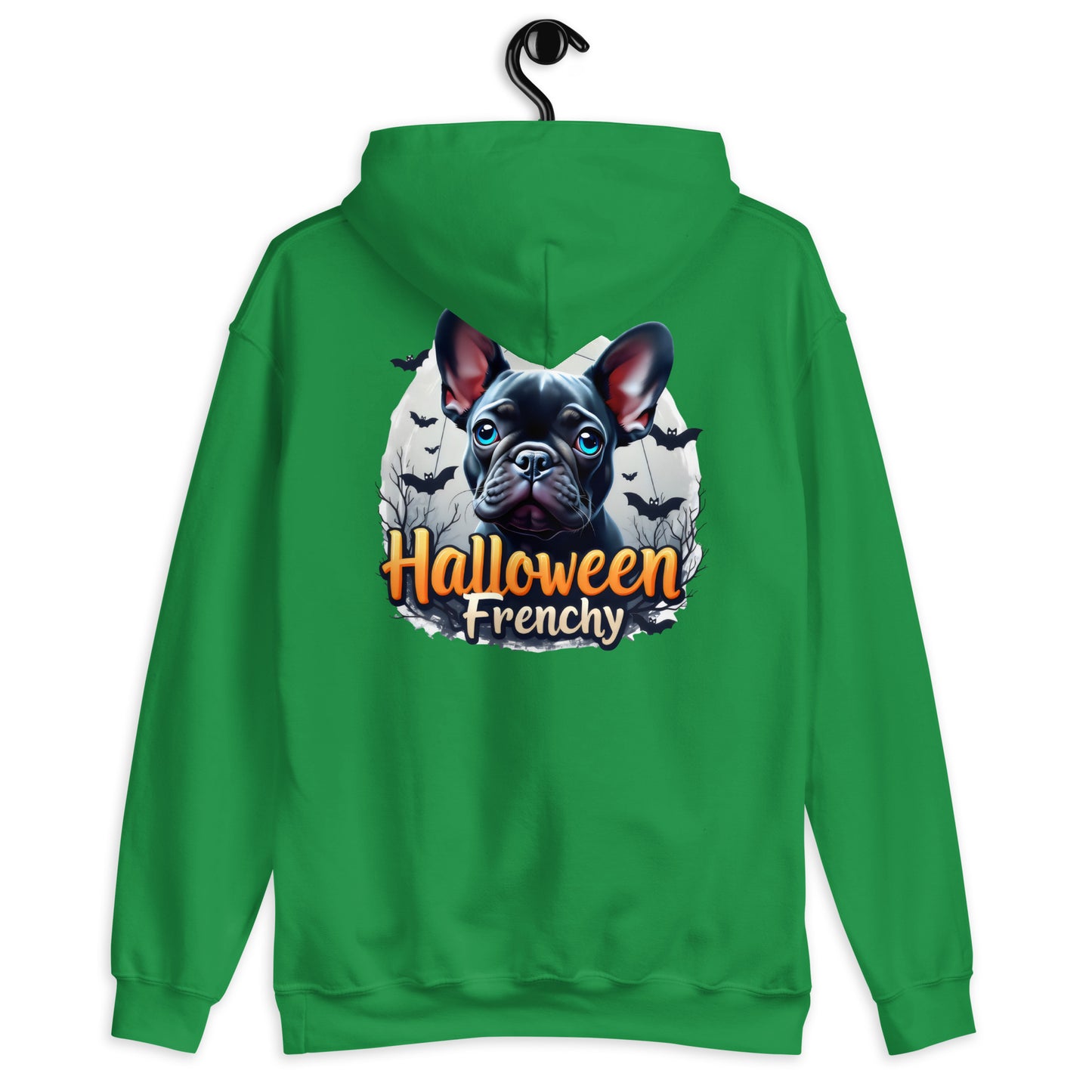 Unisex Halloween French bulldog twin print heavy Hoodie