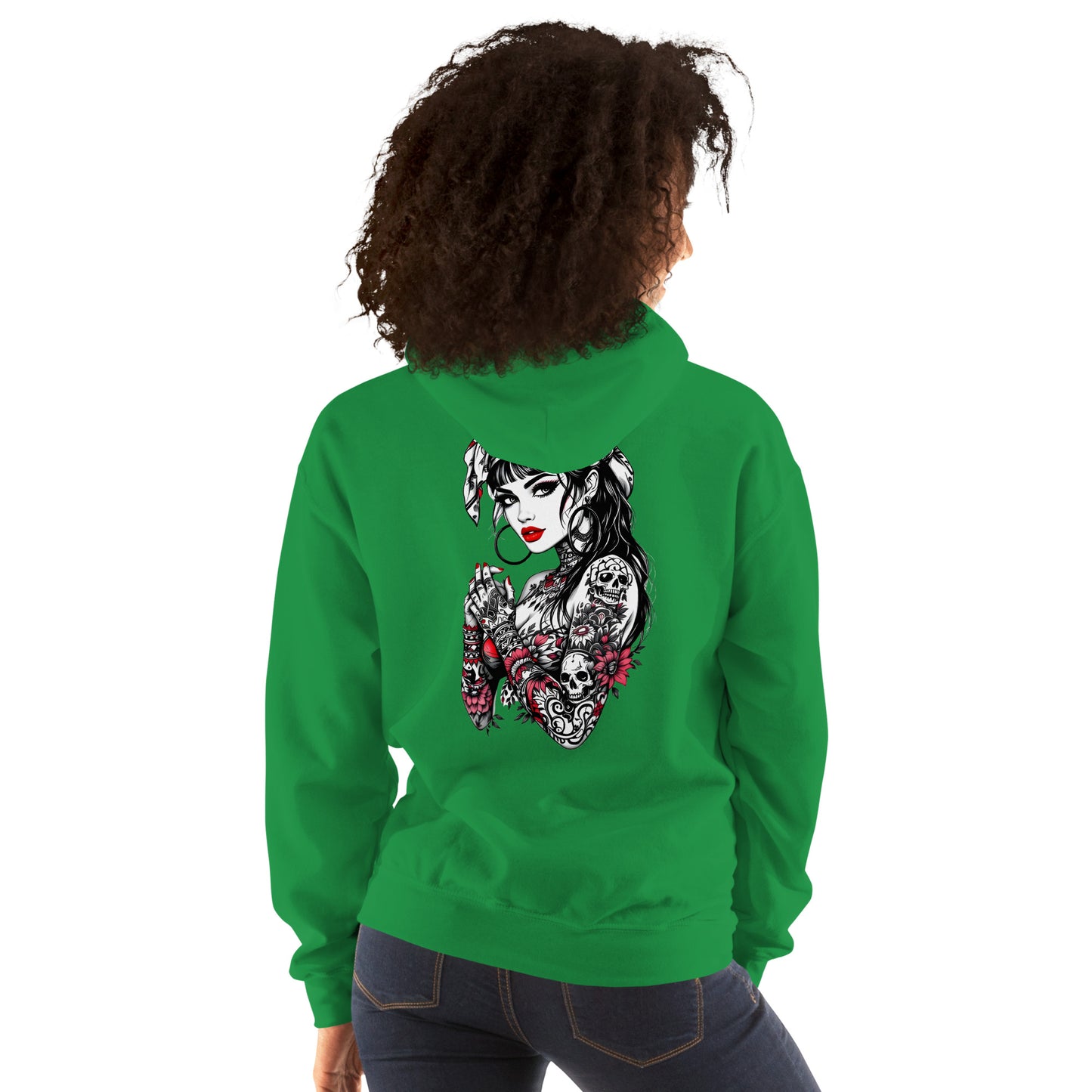 Unisex Cool looking Gypsy girl Short-Sleeve Hoodie