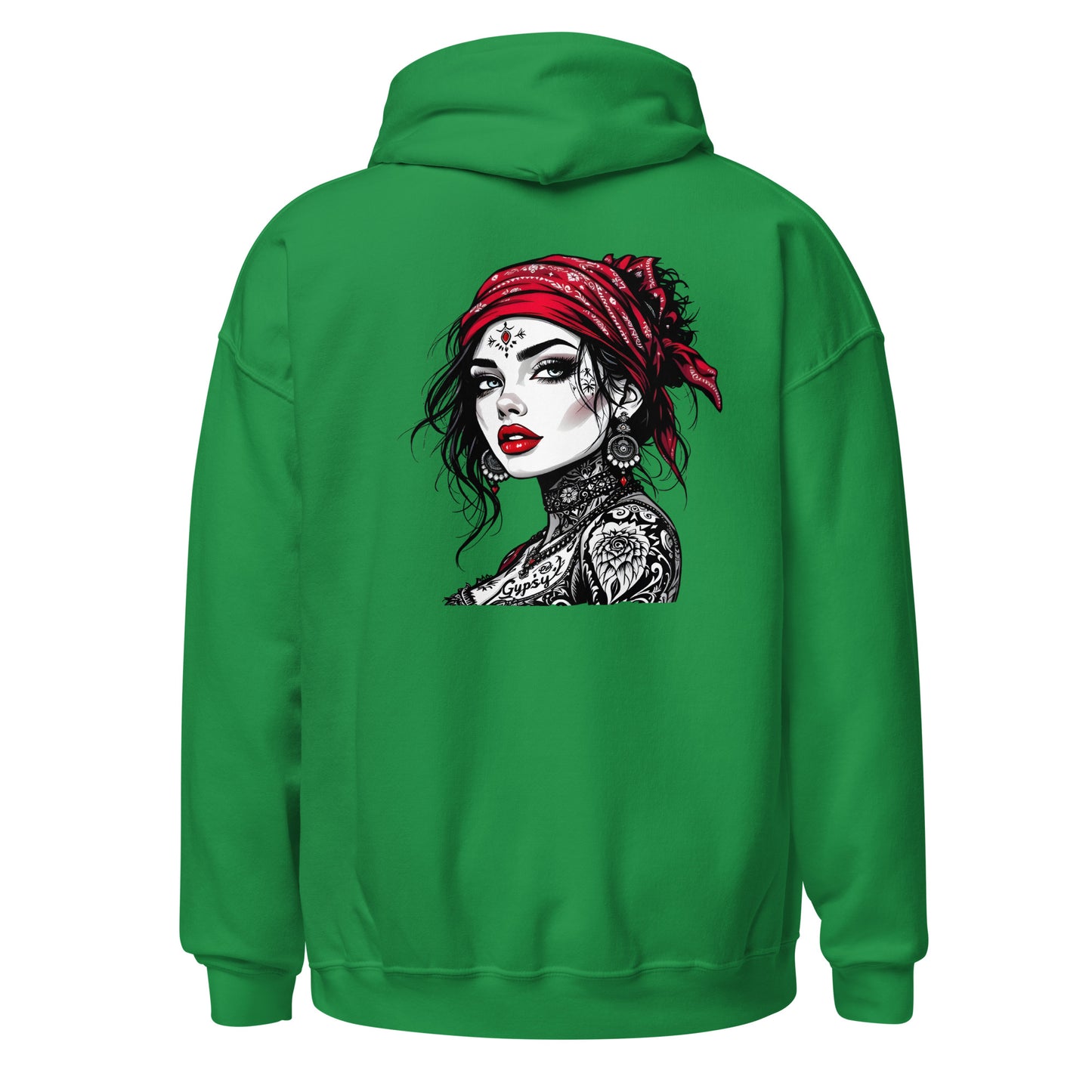 Unisex Red scarf tattoo gypsy girl Hoodie