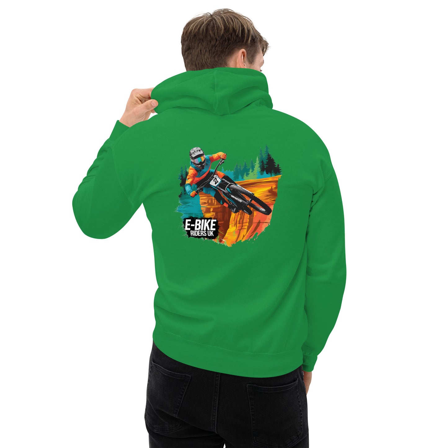 Unisex E-bike riders U K Hoodie