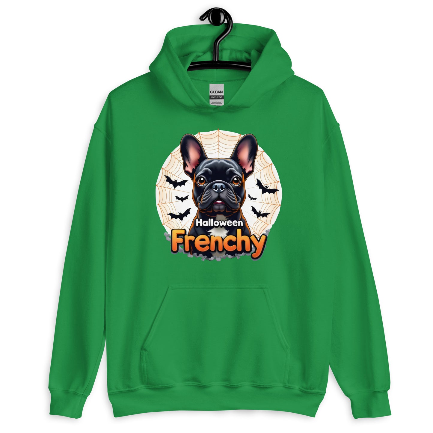 Unisex Halloween French bulldog twin print heavy Hoodie