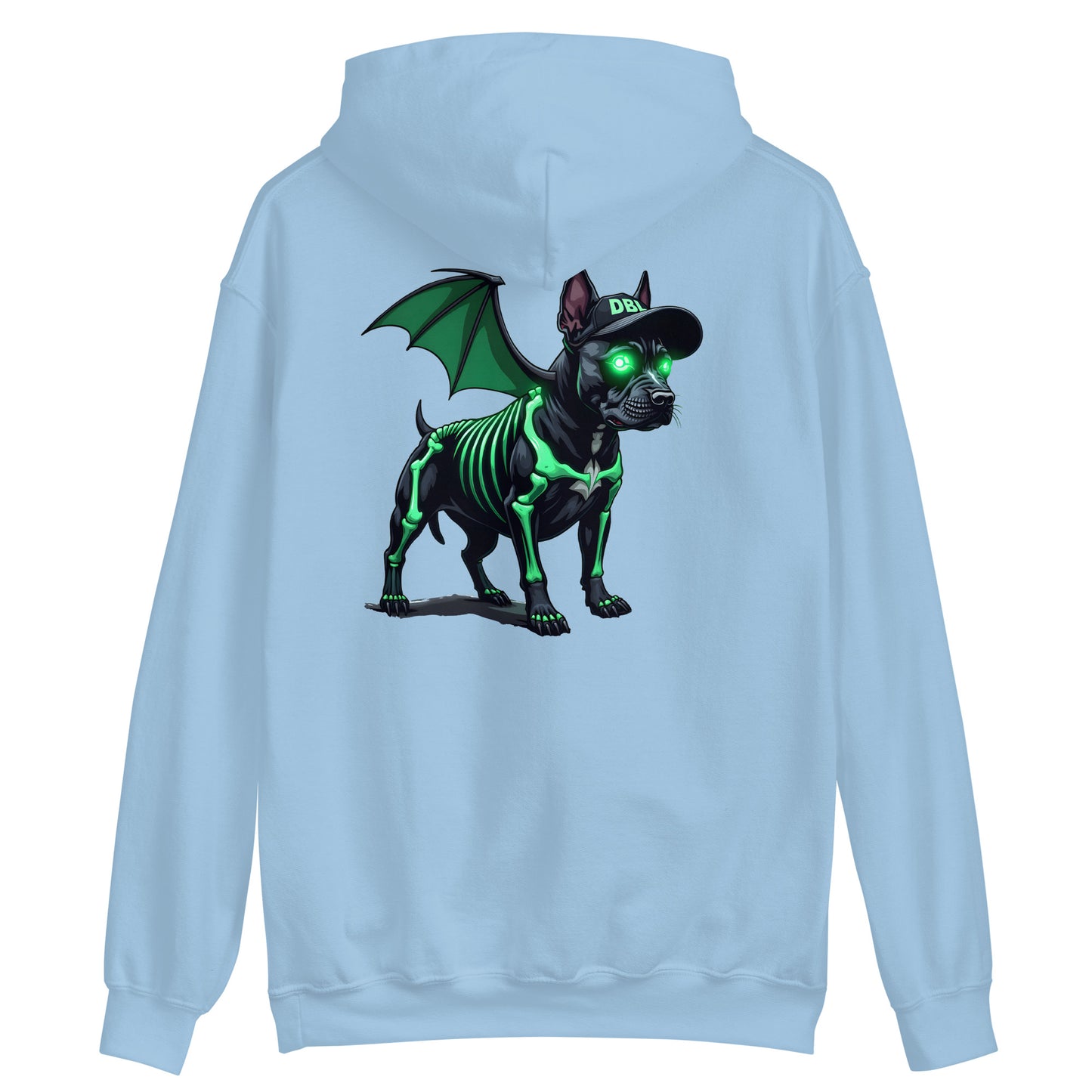 Unisex Zombie Green Bat dog Hoodie
