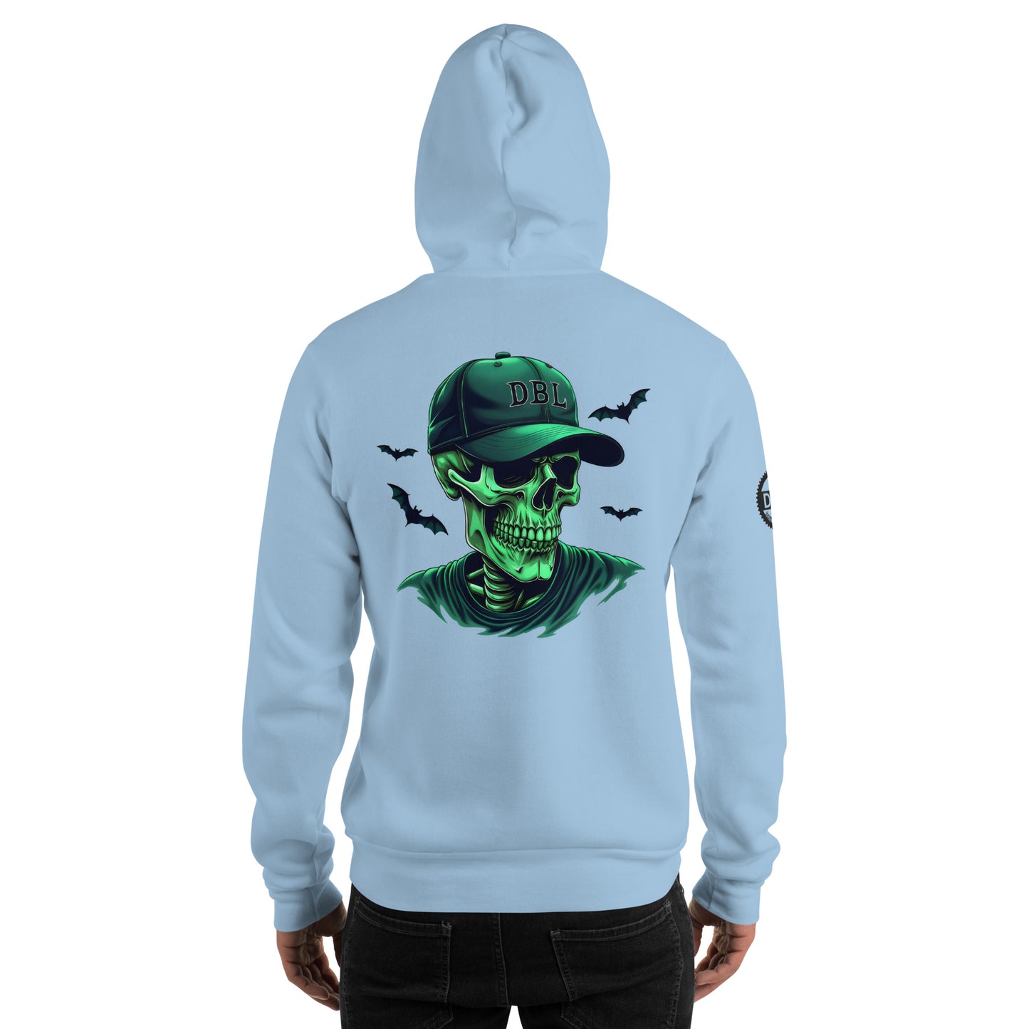 Unisex High definition luminous skull classic Hoodie