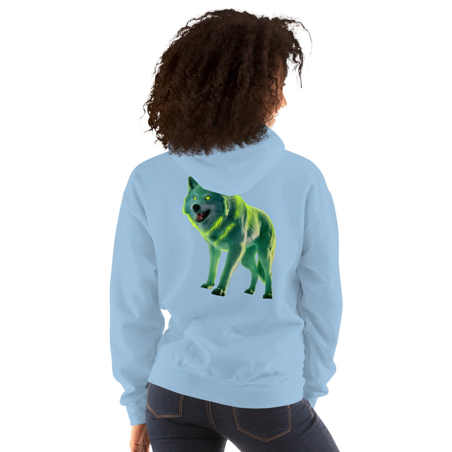 Unisex glowing eyed Wolf Hoodie