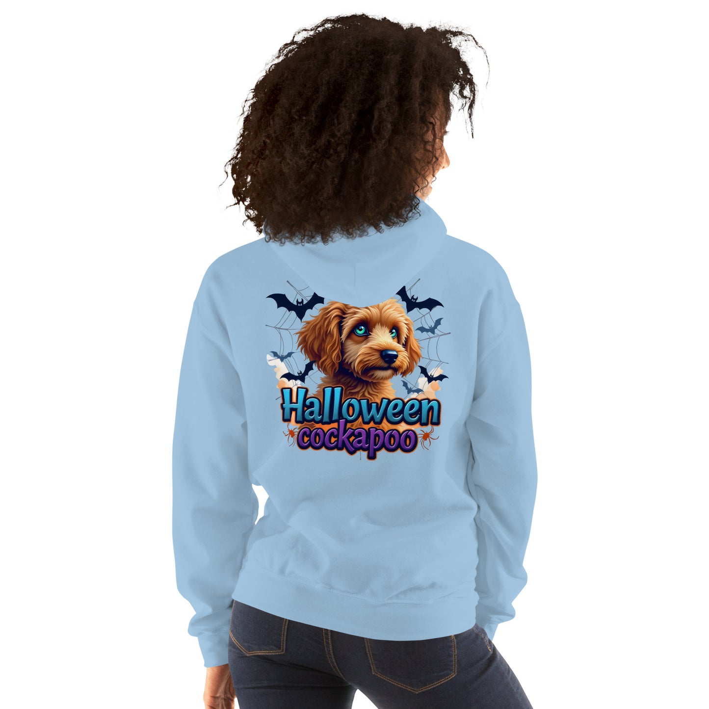 Unisex Halloween cockapoo blue eyed series 2 Hoodie