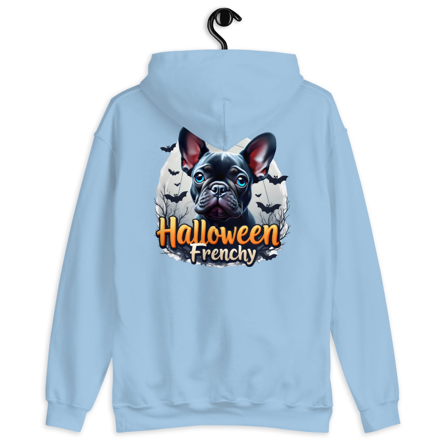 Unisex Halloween French bulldog twin print heavy Hoodie