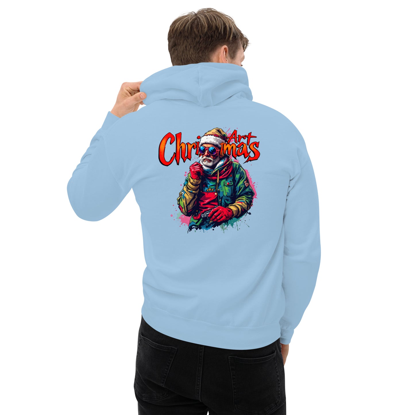 Unisex Christmas art cool looking street artist Hoodie
