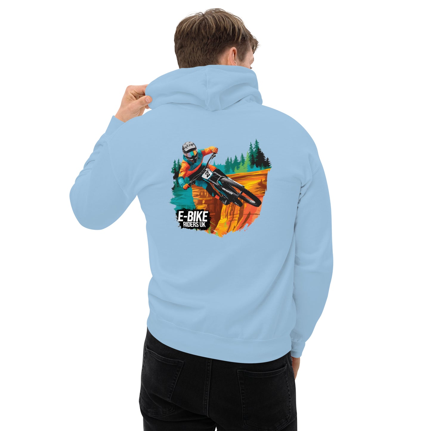 Unisex E-bike riders U K Hoodie