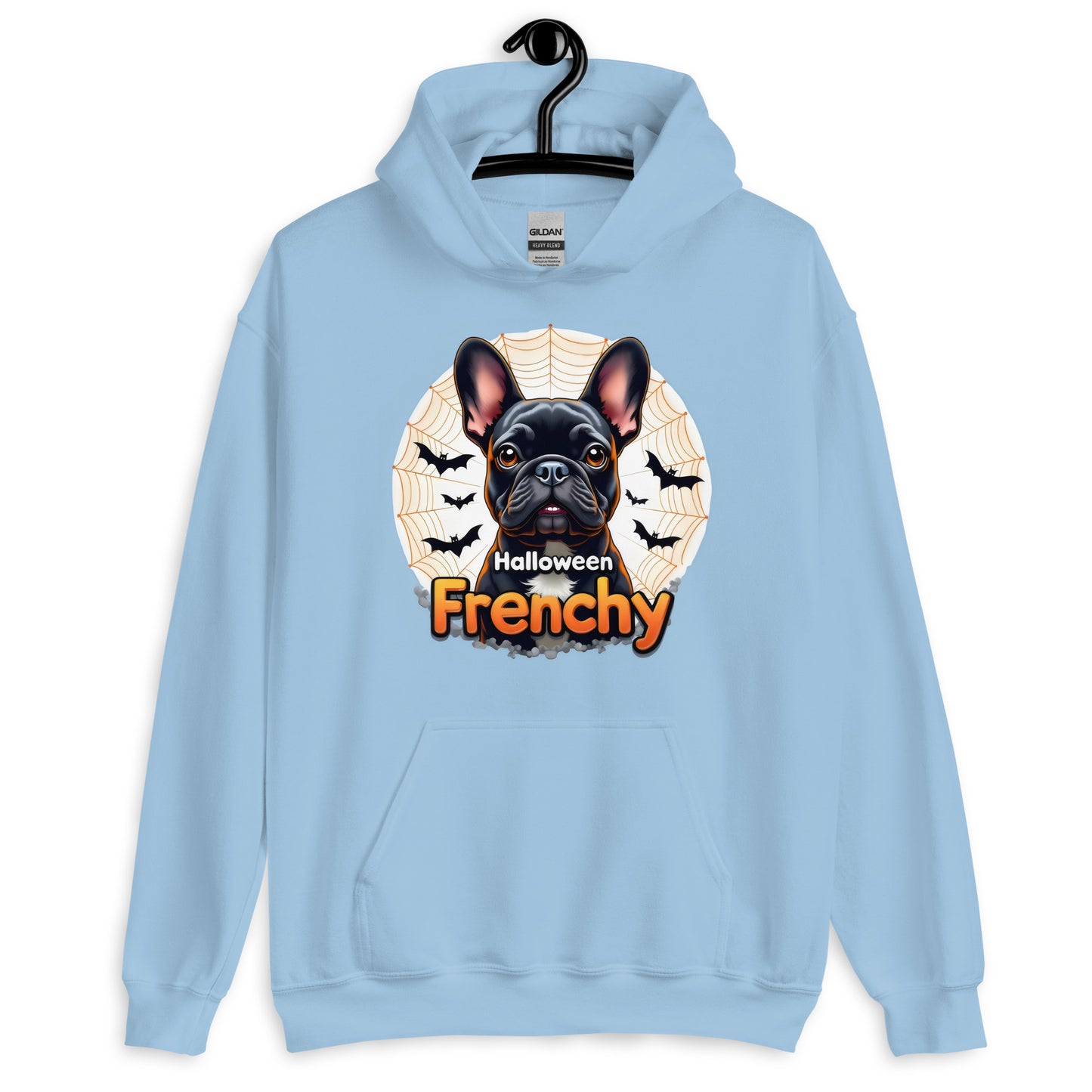 Unisex Halloween French bulldog twin print heavy Hoodie