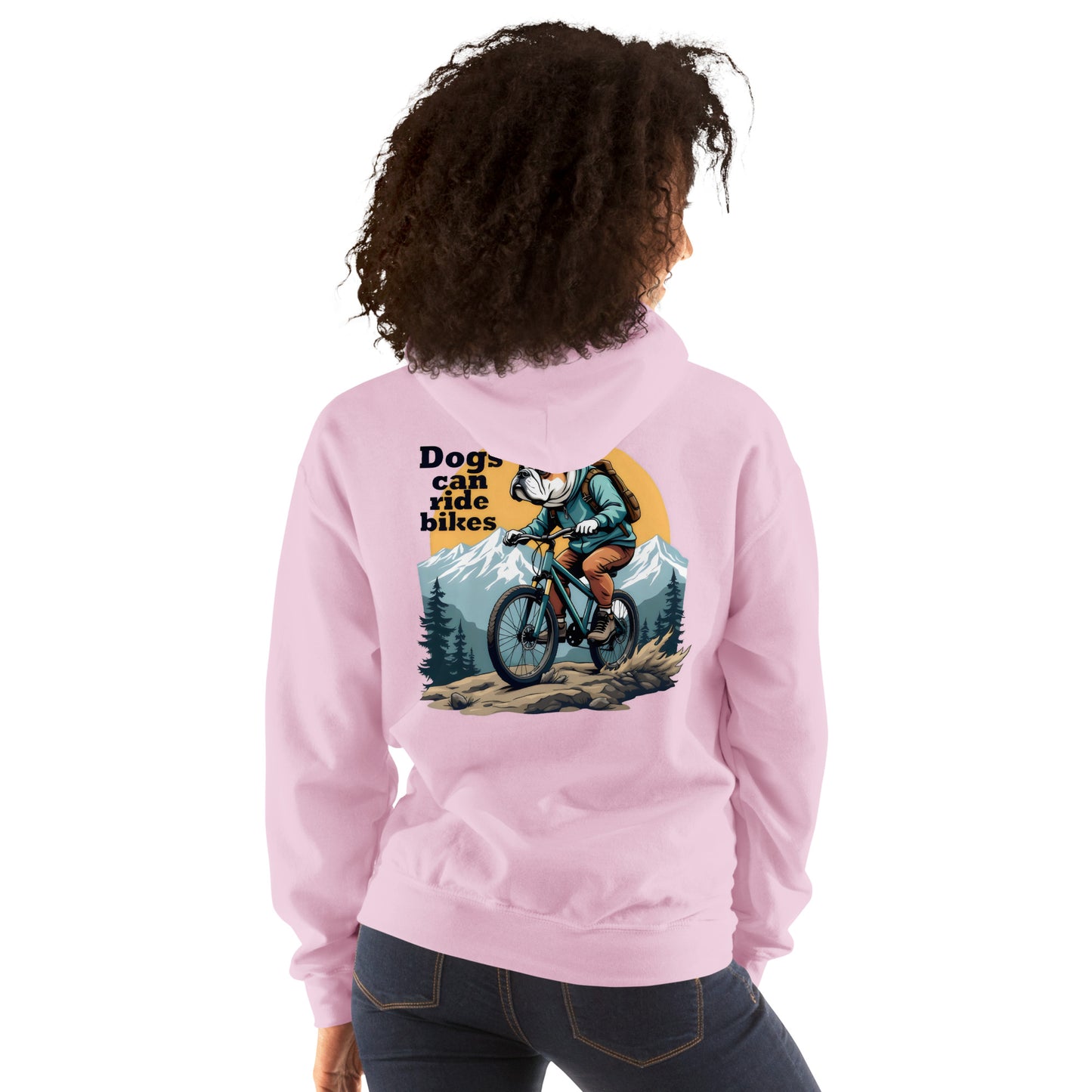 Unisex Dogs can ride bikes classic Hoodie