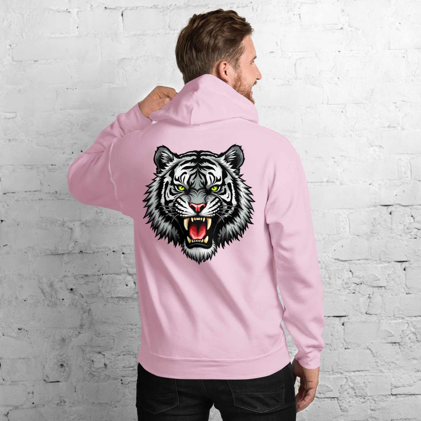 Unisex Black and white tiger crewneck classic Hoodie