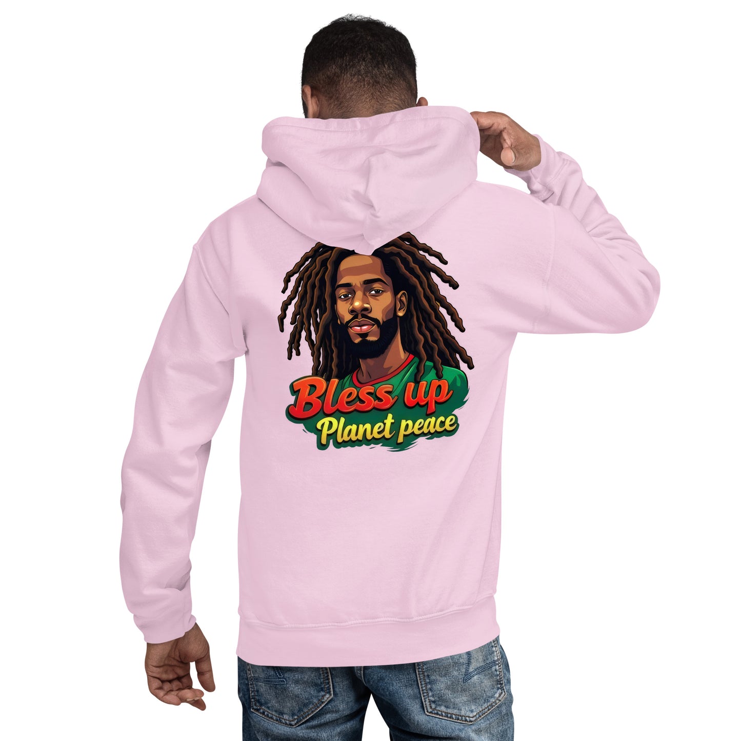 Unisex bless up Planet piece Hoodie