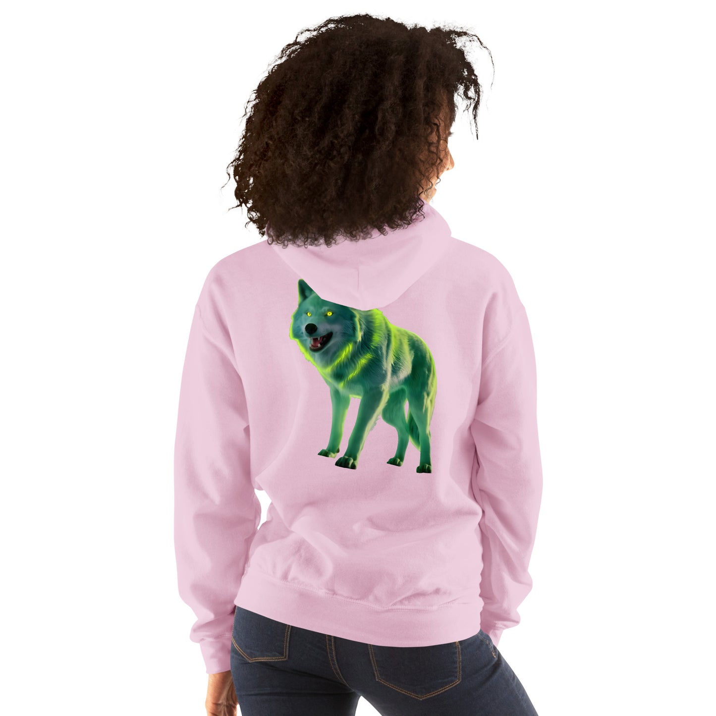 Unisex glowing eyed Wolf Hoodie