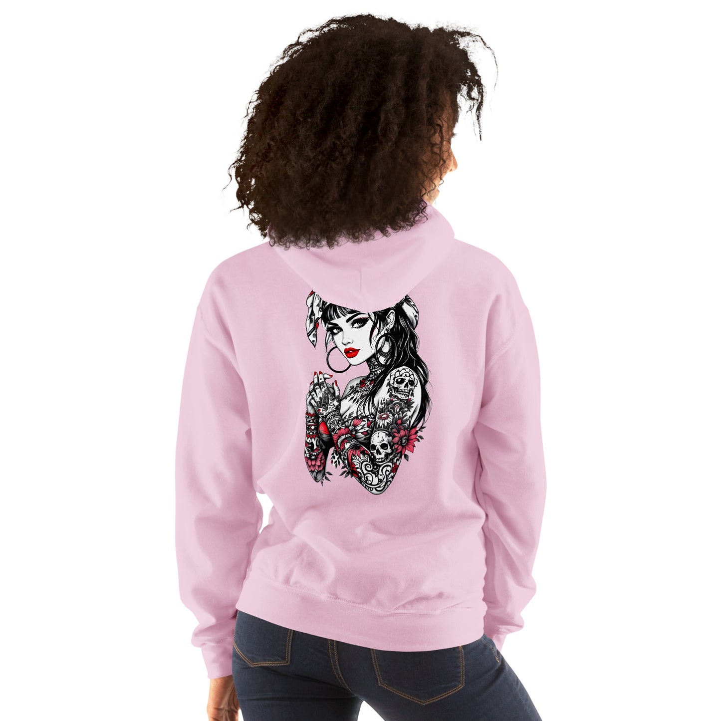 Unisex Cool looking Gypsy girl Short-Sleeve Hoodie