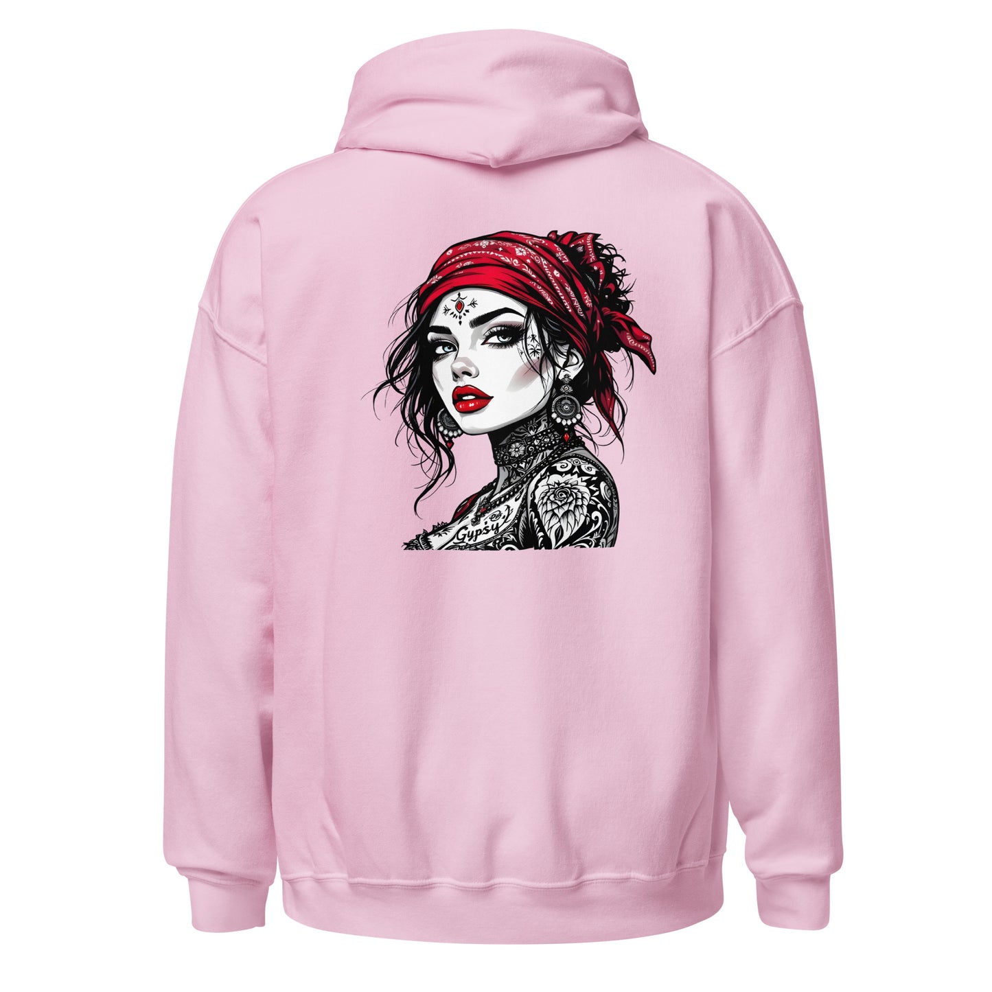 Unisex Red scarf tattoo gypsy girl Hoodie