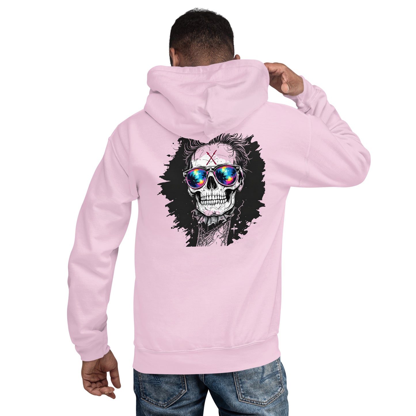 Unisex Twin print Skull rd gap sender Hoodie