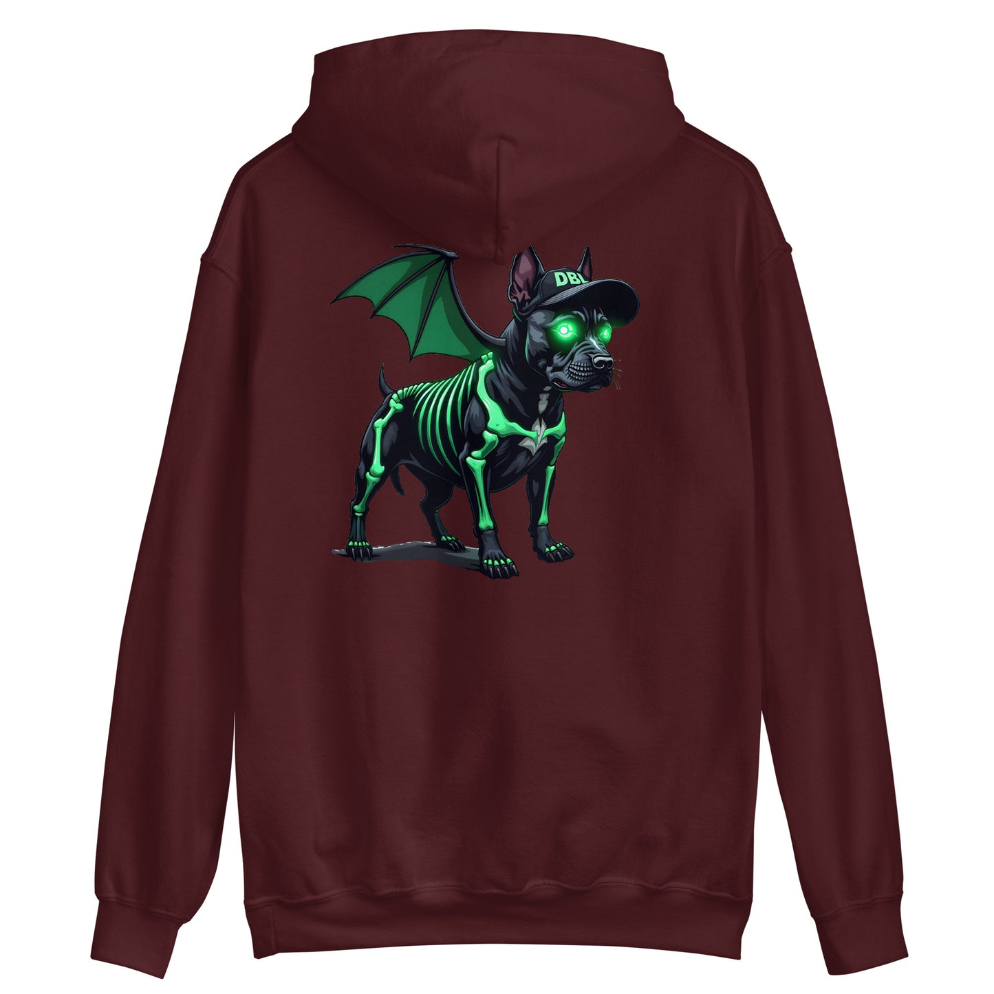 Unisex Zombie Green Bat dog Hoodie