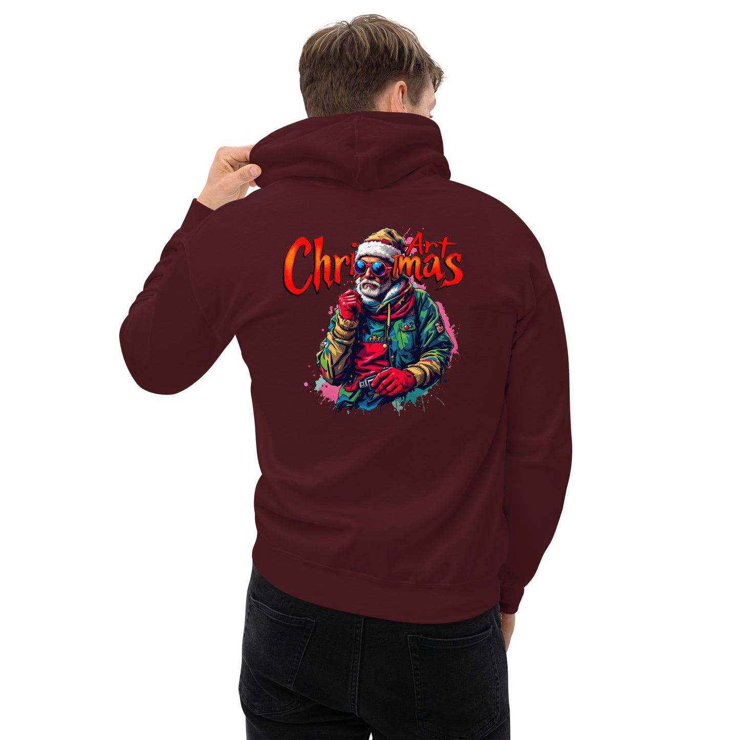 Unisex Christmas art cool looking street artist Hoodie