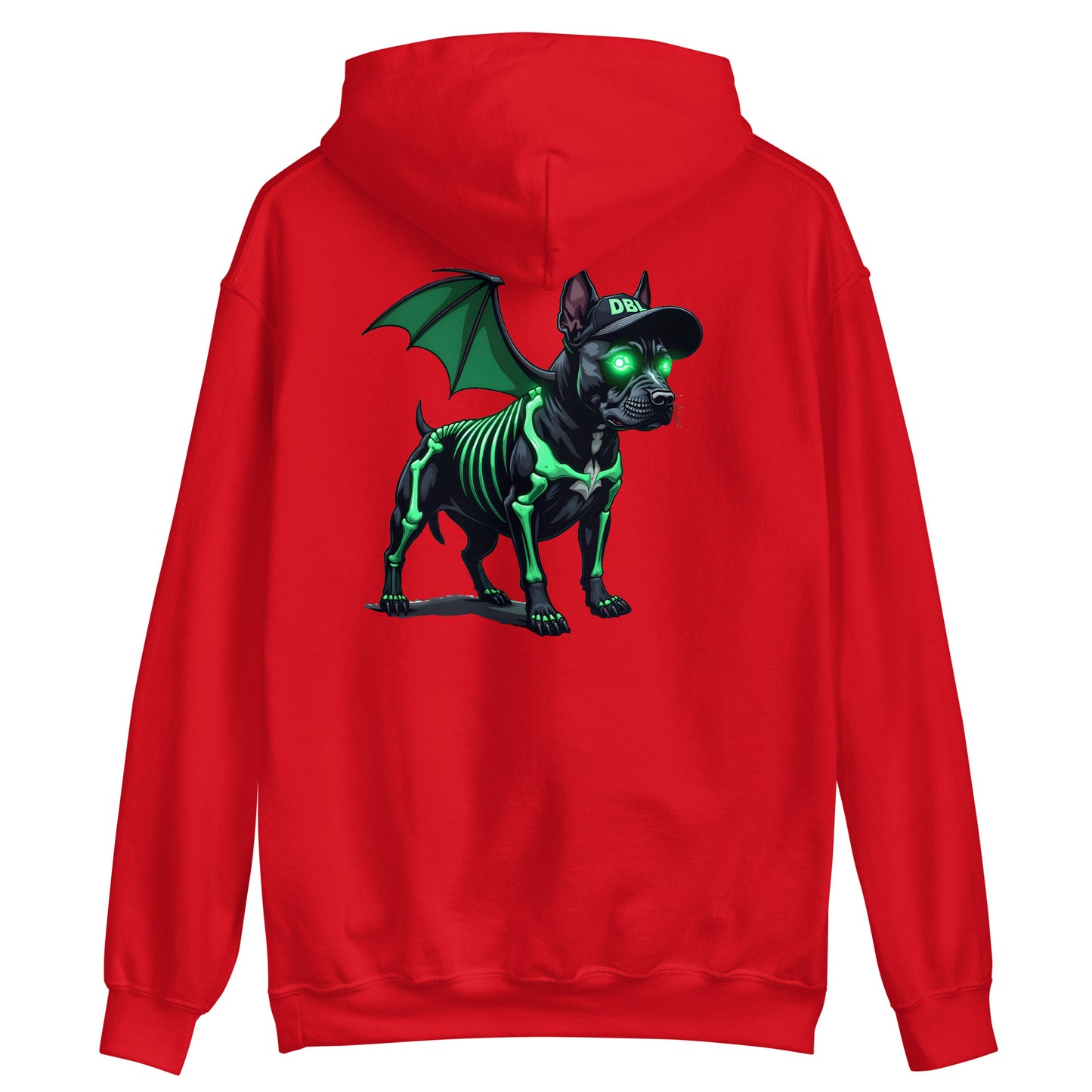 Unisex Zombie Green Bat dog Hoodie
