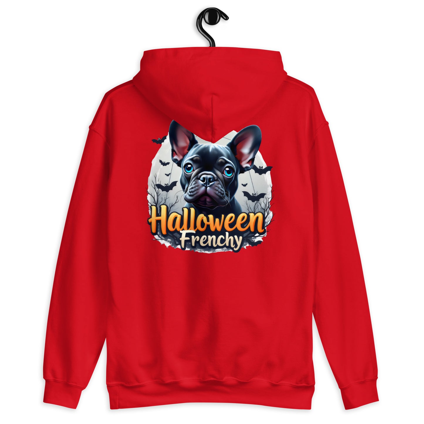 Unisex Halloween French bulldog twin print heavy Hoodie