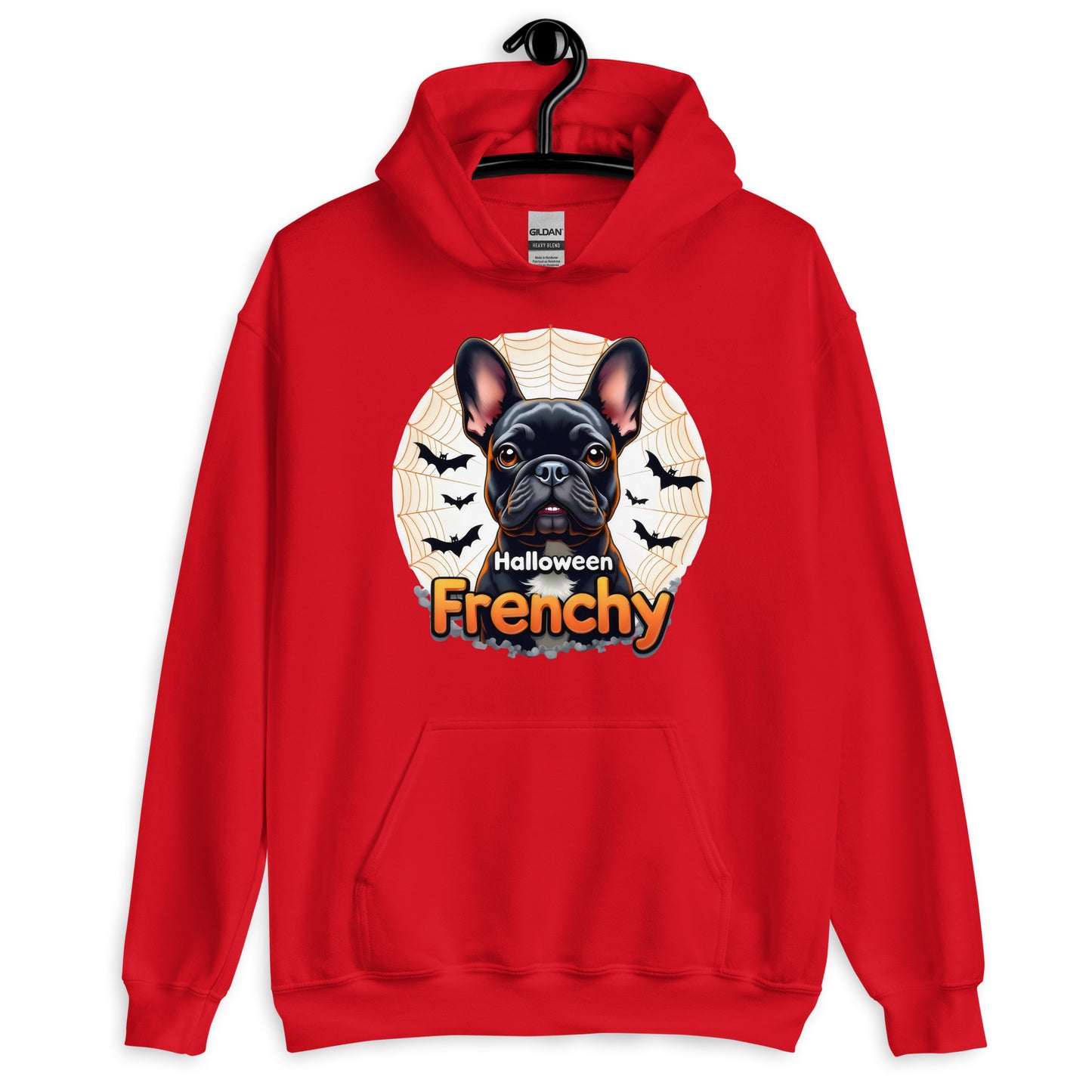 Unisex Halloween French bulldog twin print heavy Hoodie