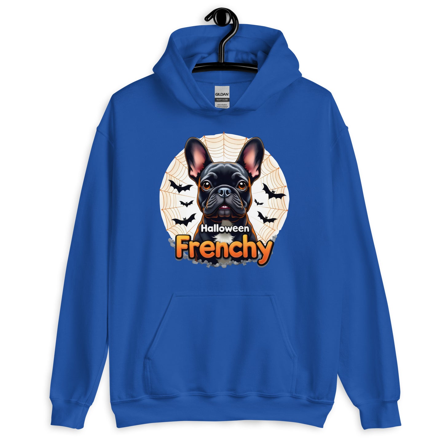 Unisex Halloween French bulldog twin print heavy Hoodie