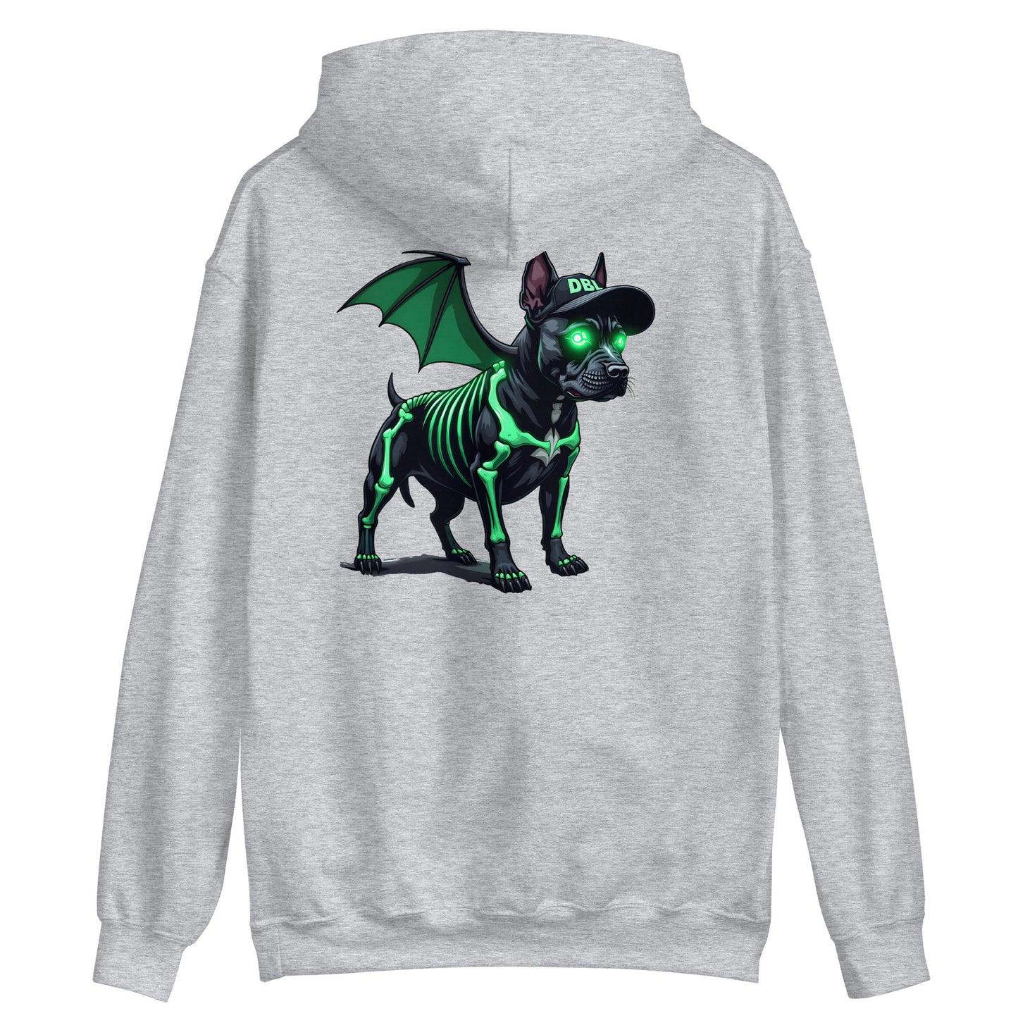 Unisex Zombie Green Bat dog Hoodie