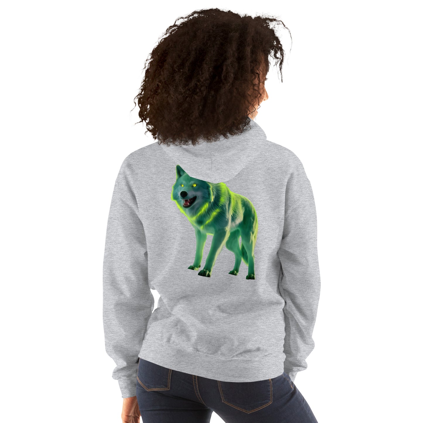 Unisex glowing eyed Wolf Hoodie