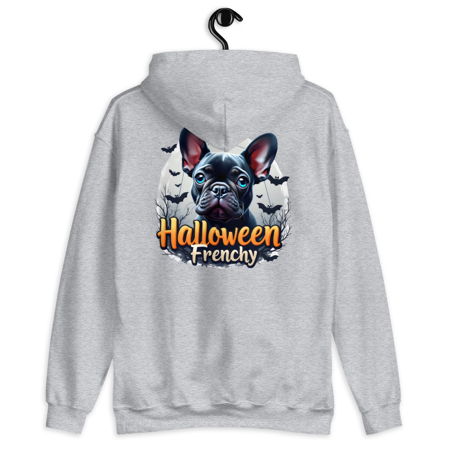 Unisex Halloween French bulldog twin print heavy Hoodie